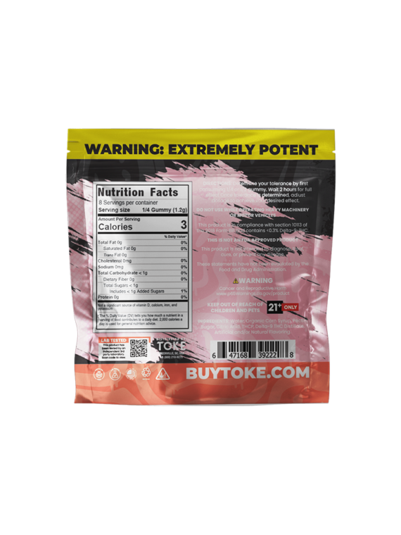 TOKE Potent P Gummies- Papaya Watermelon