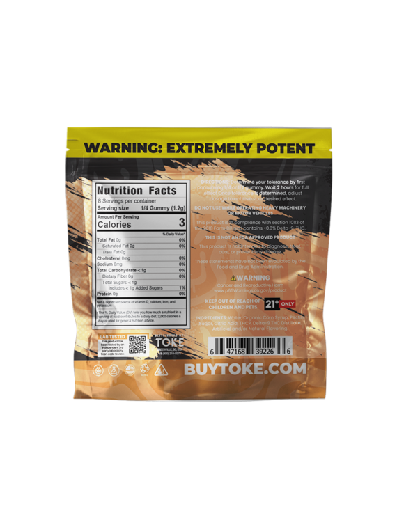 TOKE Potent P Gummies- Peach Smash