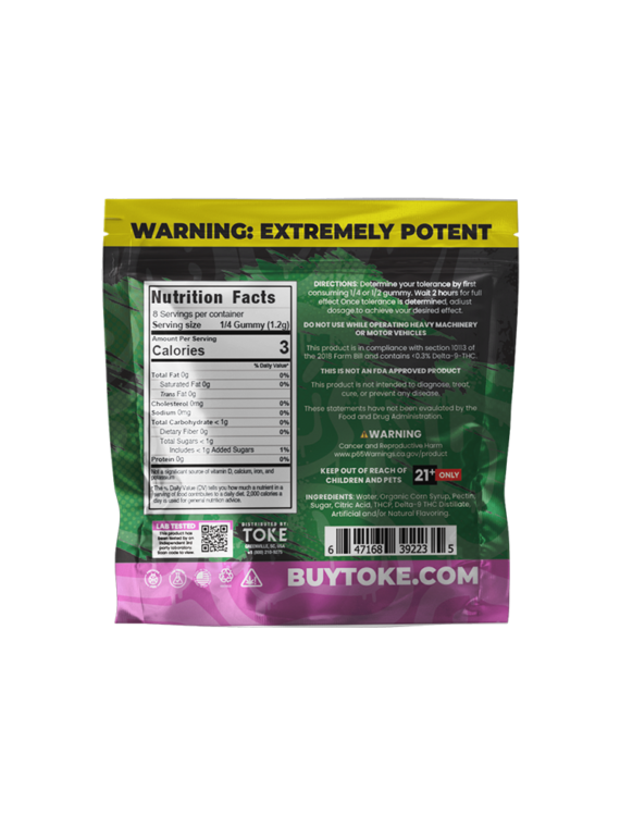 TOKE Potent P Gummies- Prickly Pear