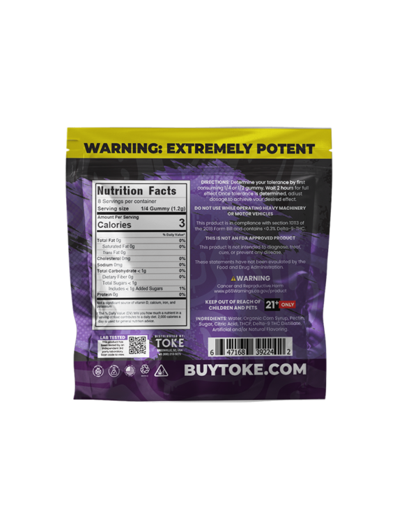 TOKE Potent P Gummies- Purple Berry