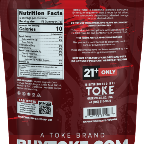 Render of Potent P by Toke Strawnana Back of bag